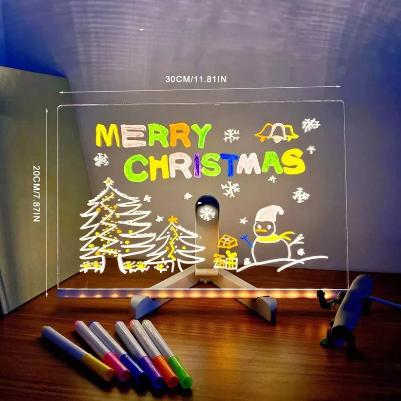 🎨 LED Drawing Board with 13 Color Effects ✨ Fun Neon Art for Kids 🌈