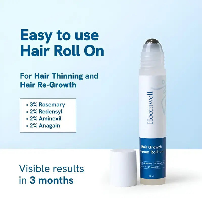 Advanced Hair Growth Roll-On Serum，Reduced Hair Fall | Men & Women