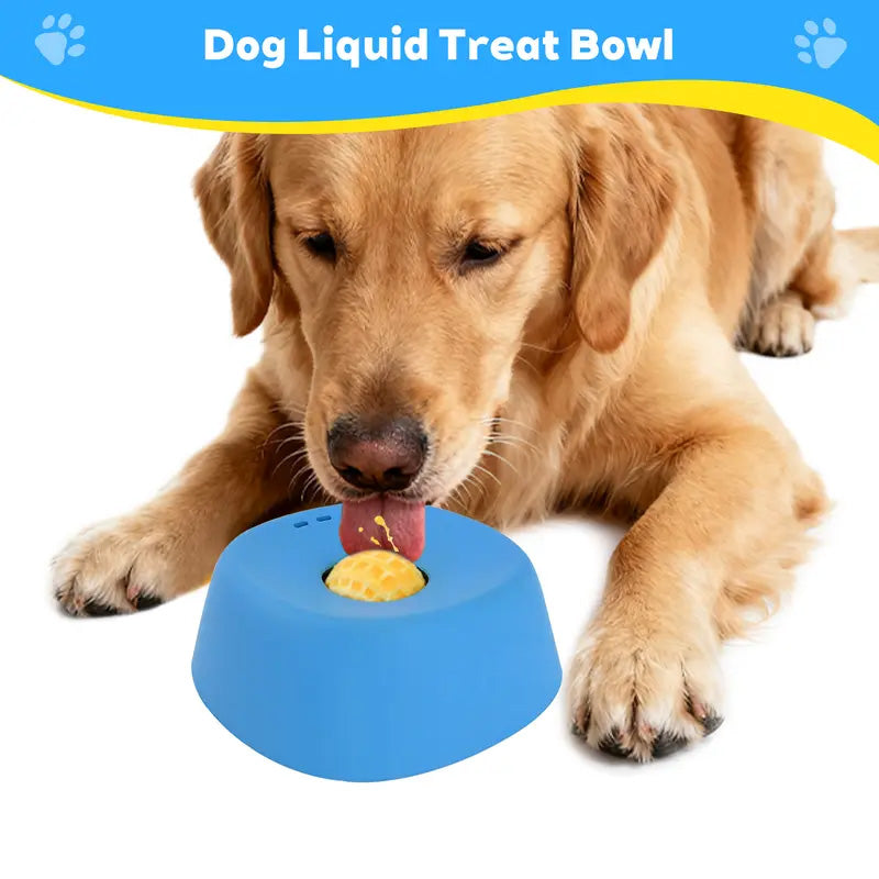 🐶 Slow Feeder Dog Bowl 🥣 Non-Toxic No Spill Licking Bowl for Puppies & Dogs
