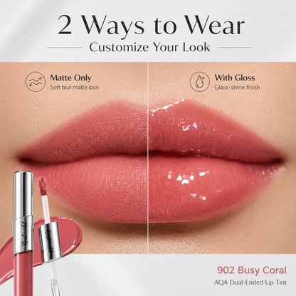 Perfect Twin Lip — Dual-Ended Liquid Lipstick with Velvet Matte Color and Glossy Shine