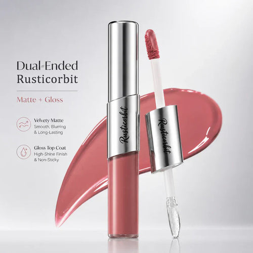 Perfect Twin Lip — Dual-Ended Liquid Lipstick with Velvet Matte Color and Glossy Shine