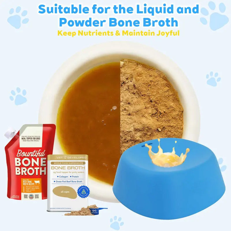 🐶 Slow Feeder Dog Bowl 🥣 Non-Toxic No Spill Licking Bowl for Puppies & Dogs