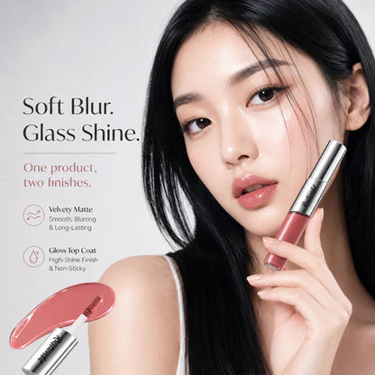 Perfect Twin Lip — Dual-Ended Liquid Lipstick with Velvet Matte Color and Glossy Shine