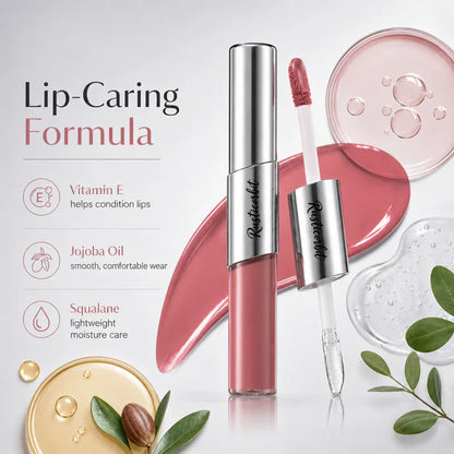 Perfect Twin Lip — Dual-Ended Liquid Lipstick with Velvet Matte Color and Glossy Shine