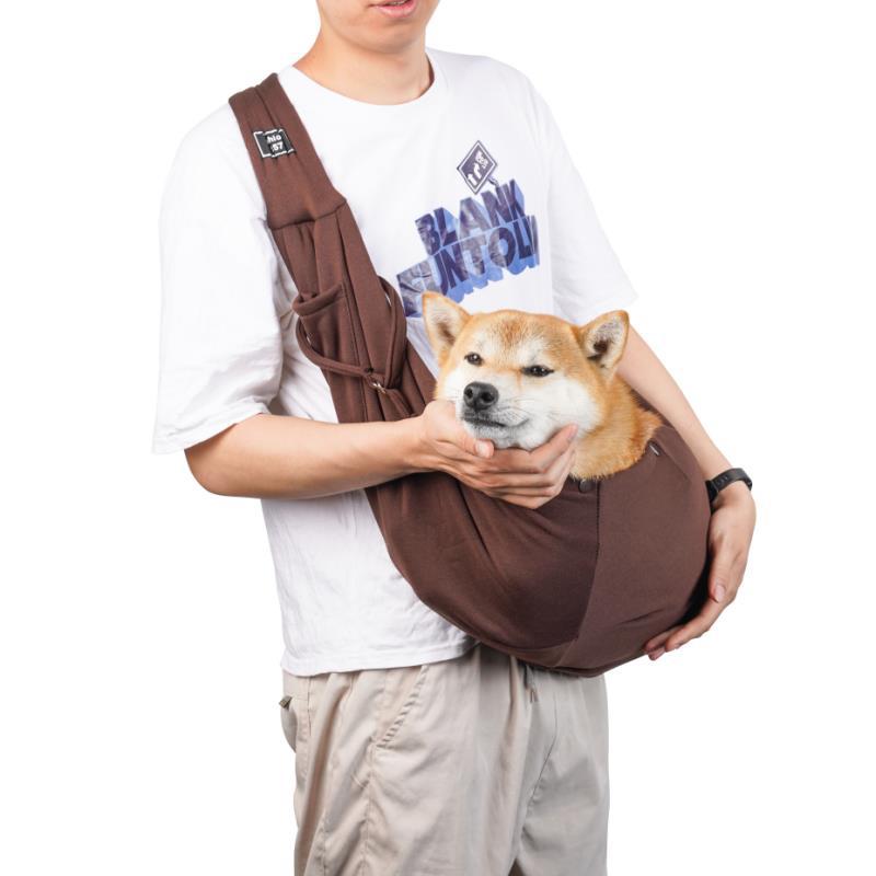 Crossbody breathable dog folding pet bag with large capacity