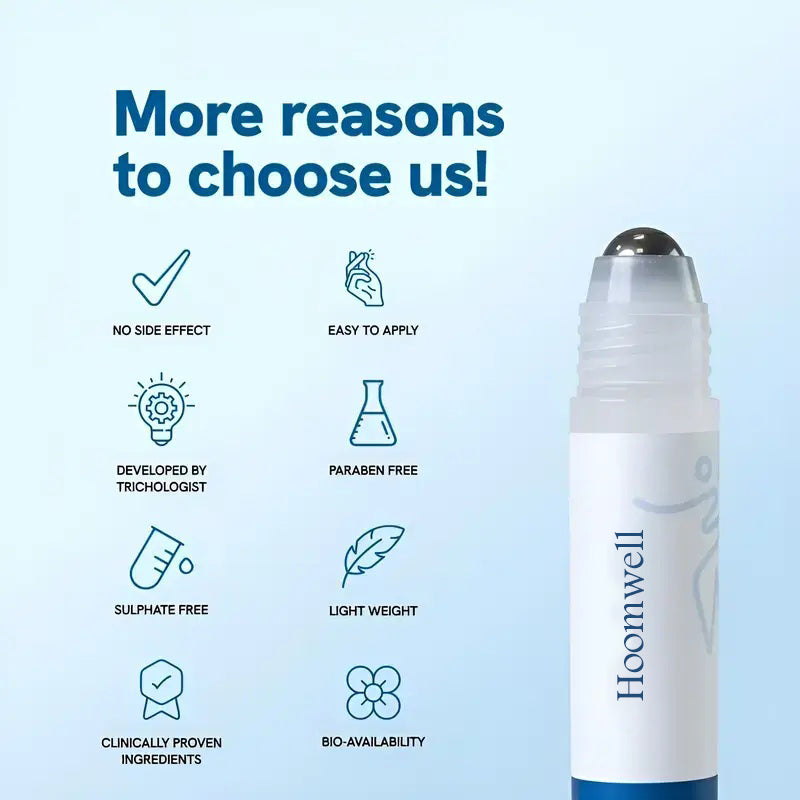 Advanced Hair Growth Roll-On Serum，Reduced Hair Fall | Men & Women