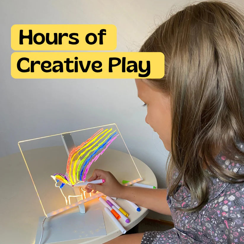 🎨 LED Drawing Board with 13 Color Effects ✨ Fun Neon Art for Kids 🌈