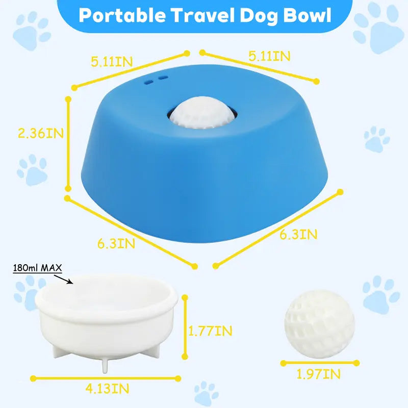 🐶 Slow Feeder Dog Bowl 🥣 Non-Toxic No Spill Licking Bowl for Puppies & Dogs