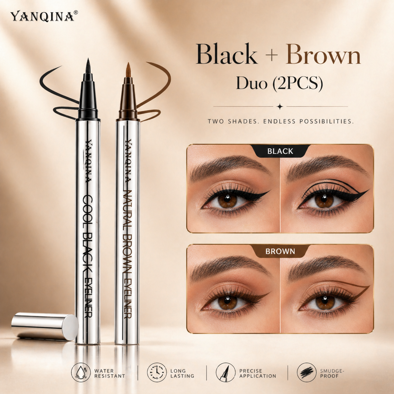 Black + Brown Duo（2PCS）