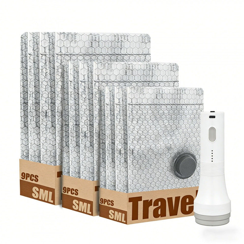 Travel Vacuum Storage Bags with Pump – Space-Saving & Reusable for Luggage and Home ✈️🧳