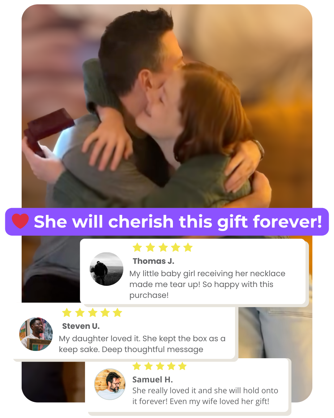 To My Daughter, I Will Always Love You(Forever Love Necklace)