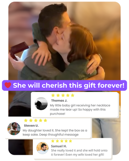 To My Daughter, I Will Always Love You(Forever Love Necklace)